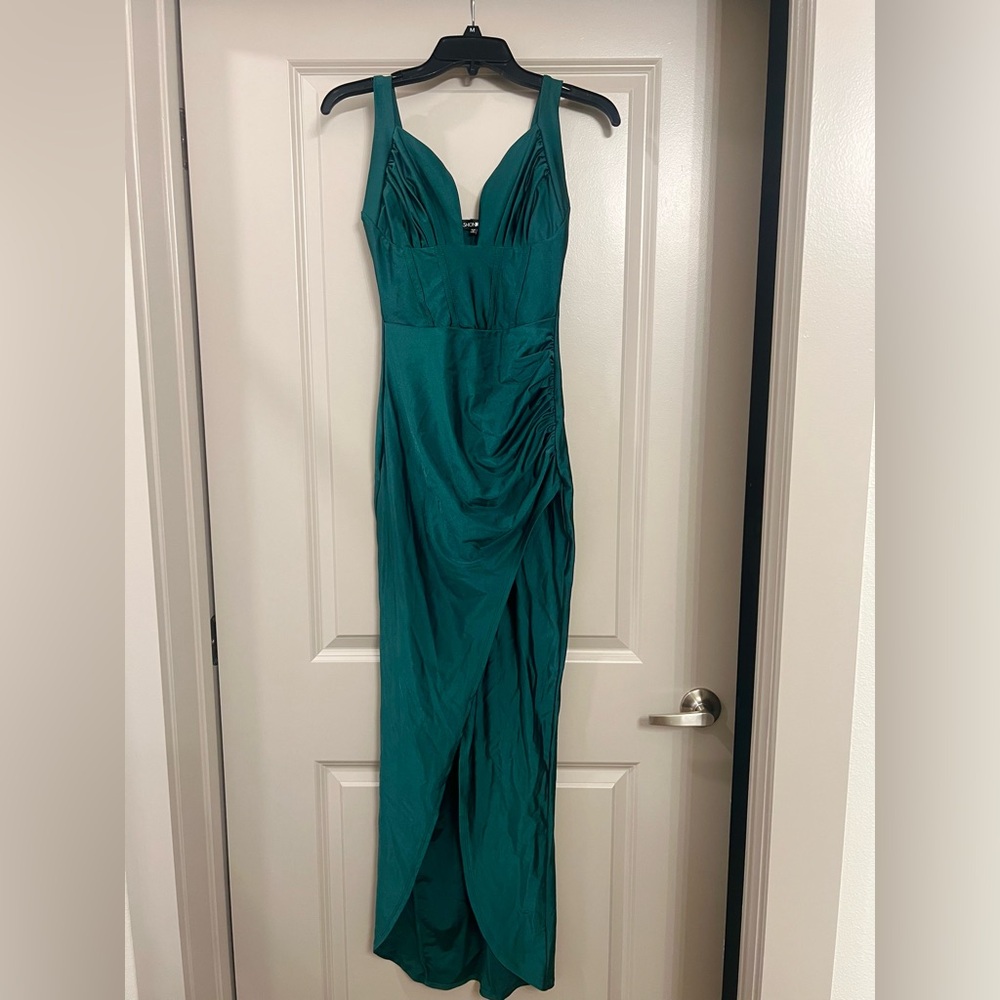 Elegant Teal Evening Dress
